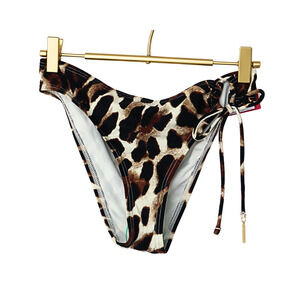 VINCE CAMUTO Cutout Tie Bikini Bottom - Brown Multi - S